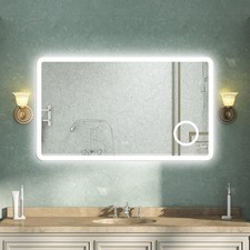 OCEAN Specchio da bagno|Blue tooth|3 colori|antiappannamento|orologio