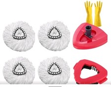 4x Replacement Microfiber Mop Head Easy Clean Wring Refill For O-Cedar Spin Mop