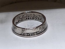 1974 - Size 10  Dated Quarter Coin Ring