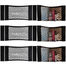 6 Pack Mesh Cargo Net Car Trunk Net Wall Sticker Organizer Pouch Bag Elastic ...