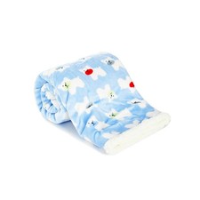 30x40 Inch Newborn Baby Blanket Soft Cozy Lightweight Fuzzy Plush Blue Bear