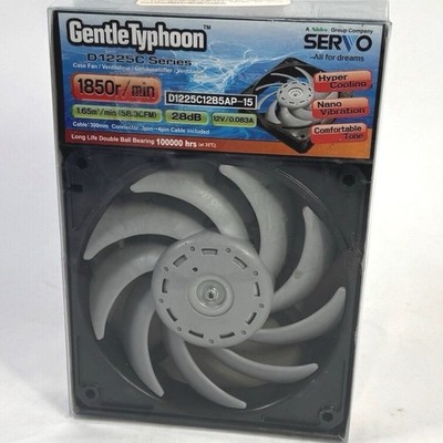 Scythe Gentle Typhoon 120mm Case Fan 1850 RPM Servo D1225C12B5AP-15 New Sealed