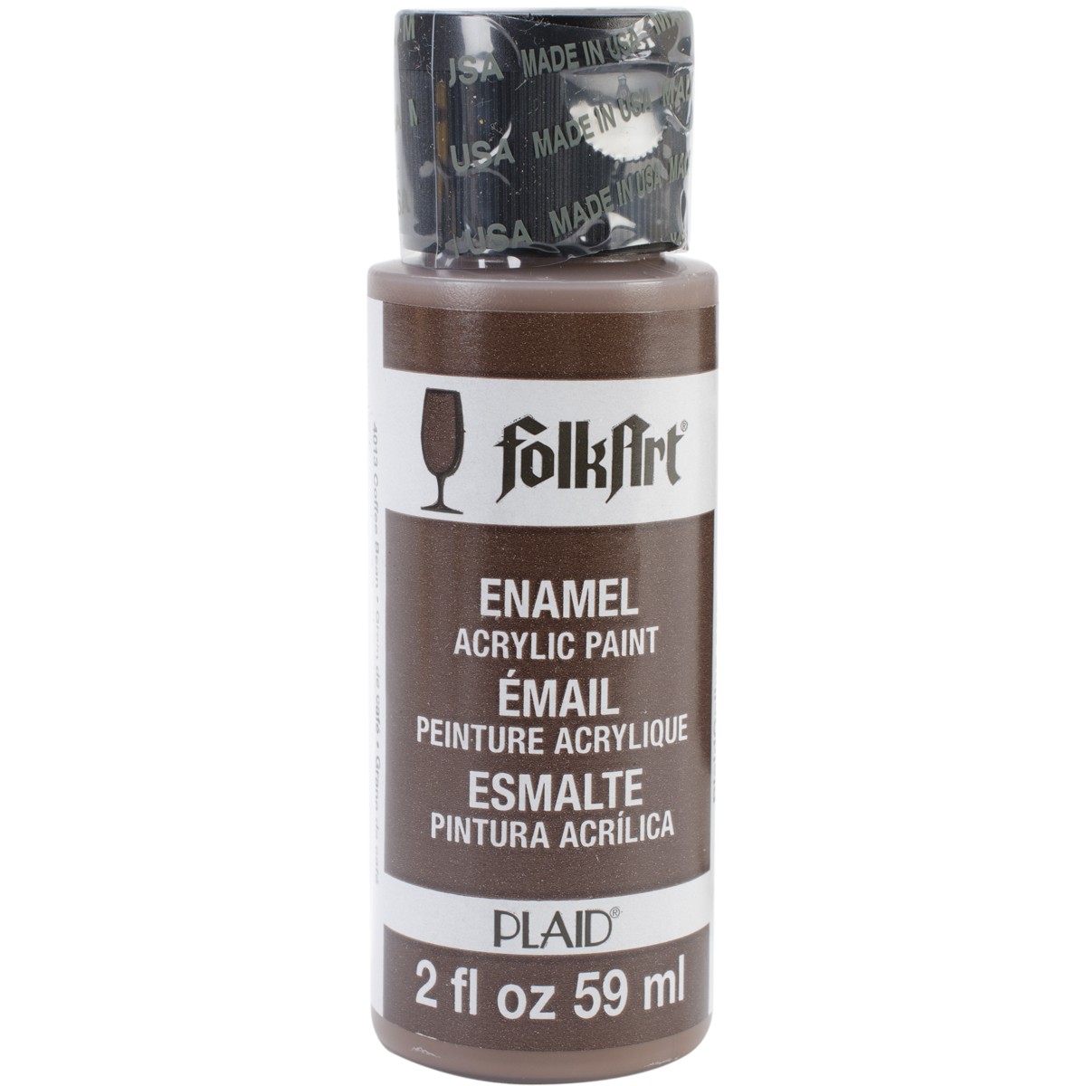Plaid:Craft 40-4013 FolkArt Enamel Paint 2oz-Coffee Bean (6Pk)