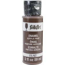Plaid:Craft 40-4013 FolkArt Enamel Paint 2oz-Coffee Bean (6Pk)