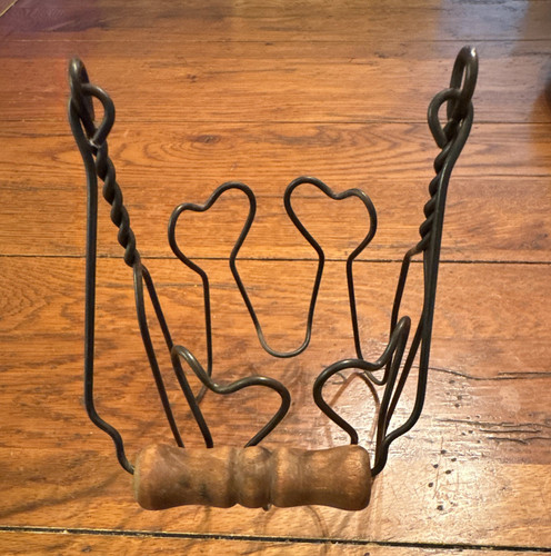 Heat Resistant Reusable Candle Jar Holder Metal/Wood Handles 10 in