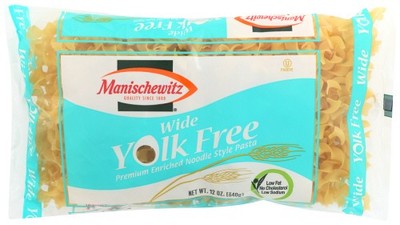 Manischewitz Noodle Yolk Free Wide 12 OZ Pack Of 12