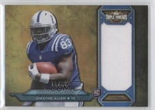 2012 Topps Triple Threads Rookie Jumbo Relic Gold 11/25 Dwayne Allen 9dl