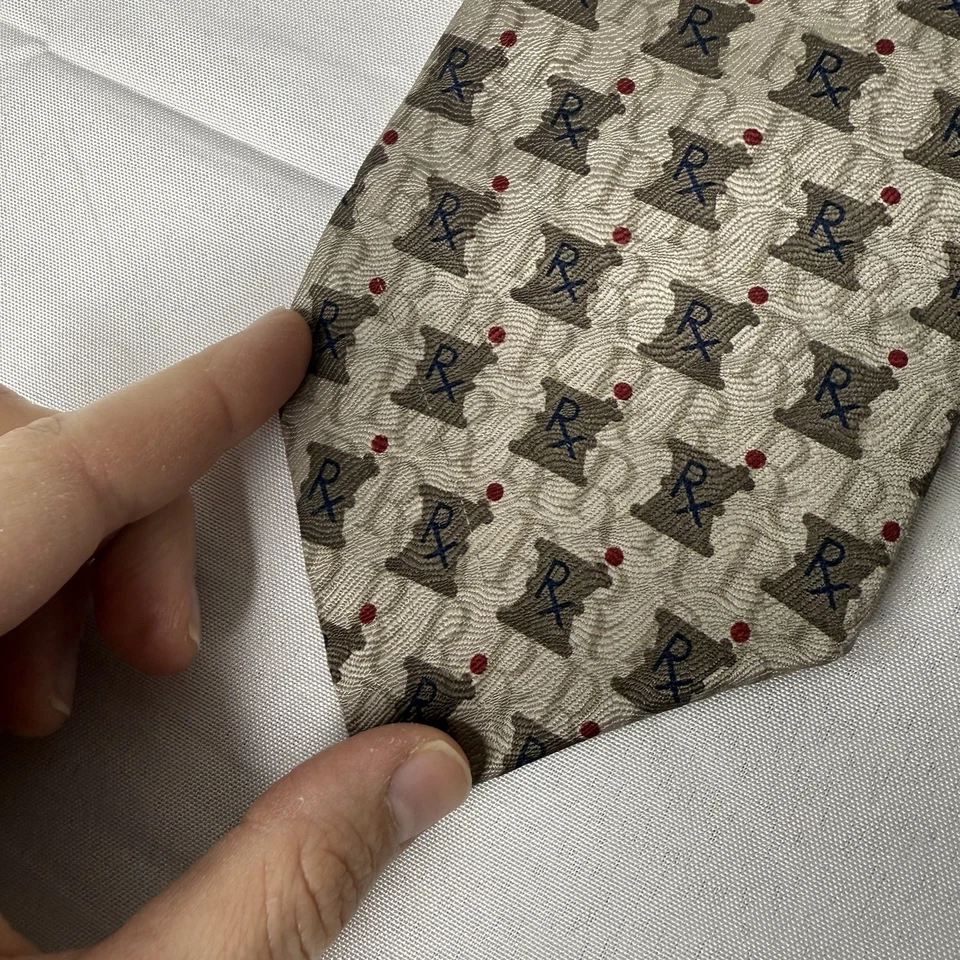Corbata de cuello Ralph Marlin Pharmacist tonal para hombre RX Lisa M Davie Foto 3 de 4