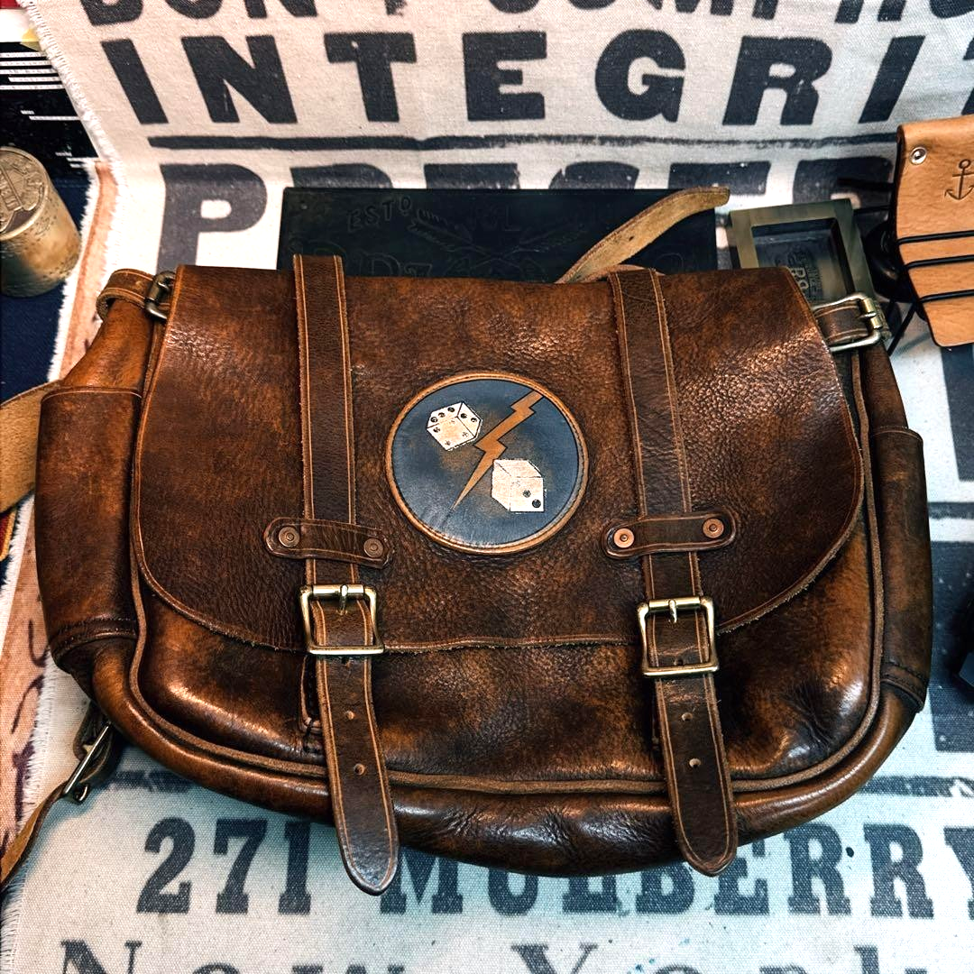 rrl メッセンジャーバッグ RRL Double RL Ralph Lauren Leather Classic Dice Messenger Bag | eBay