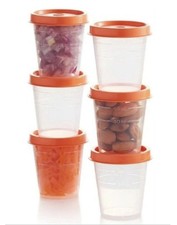 Tupperware Set Of 6 Minis With Lids New 2 Ounces Each