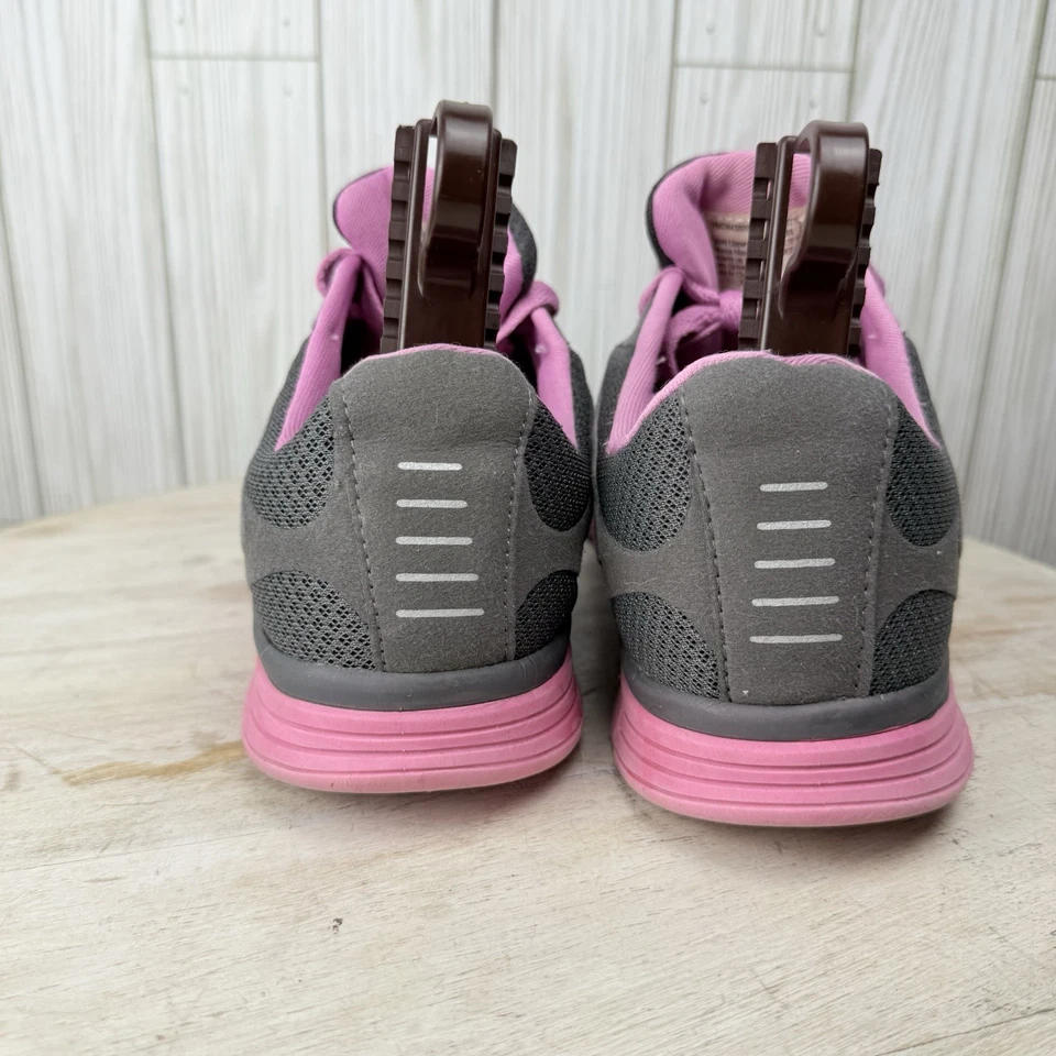 Zapatillas deportivas Danskin Now para mujer talla 9 grises y rosas con cordones Foto 2 de 4