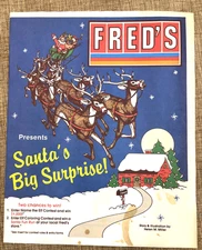 VINTAGE FRED'S DISCOUNT STORES CHRISTMAS COLORING BOOK BOOKLET