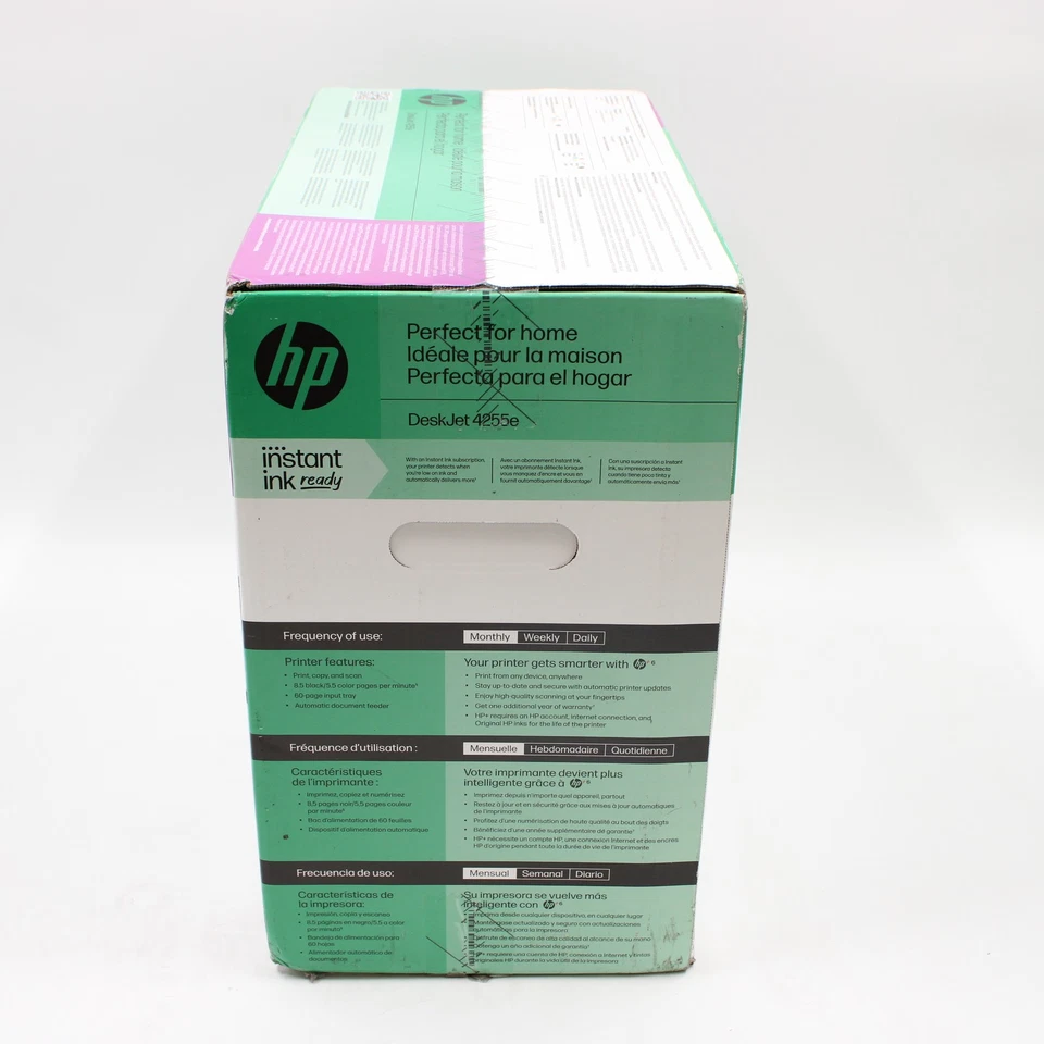 HP DeskJet 4255e Wireless All-In-One Printer In White 588S6A#B1H - Image 3 of 4