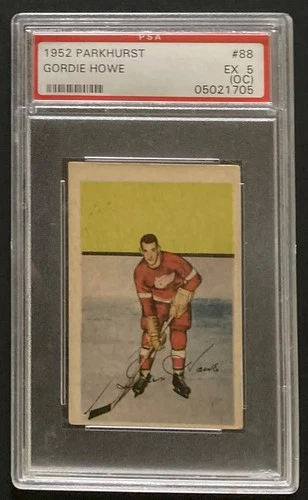 Gordie Howe 1952-53 Parkhurst #88 Graded PSA EX 5 (OC) - Detroit Red Wings
