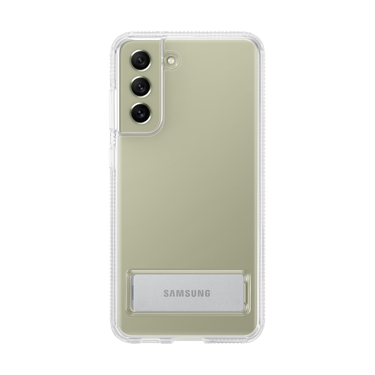 Coque Galaxy S21 FE 5G avec support arrière antichoc et étui transparent souple