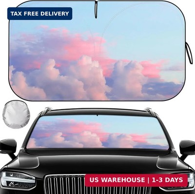 Car Windshield Sun Shade, Folding Car Shades for Front Windows UV Rays Sun Cover