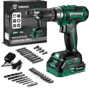 Power Drill Cordless: DEKO PRO Cordless Drill 20V Electric Power Drills Set Tool