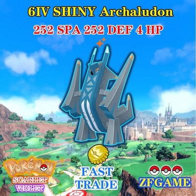  POKEMON 6IV SHINY Archaludon + EVS   SCARLET and VIOLET  Online delivery  ENG