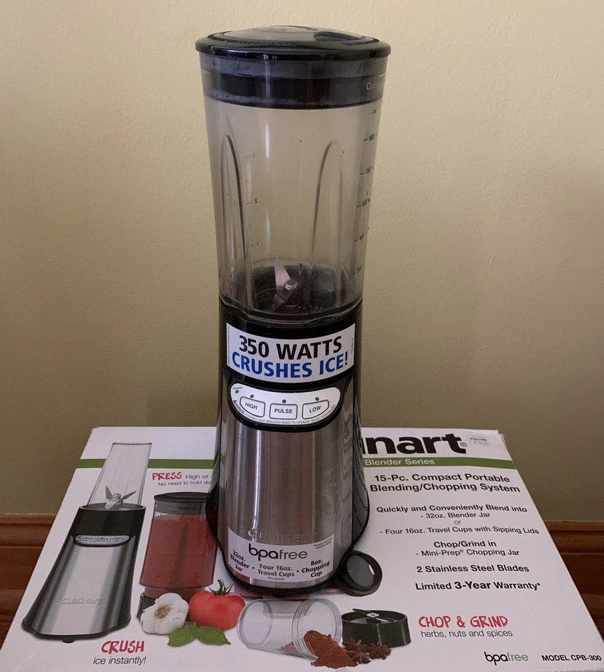 Cuisinart 15-Piece CPB-300 Personal Blender with SmartPower Blend & Chip System - Image 3 of 4
