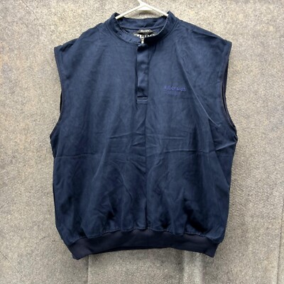 Zero Restriction Sweater Men XL Blue Navy Sleeveless Microsude Golf Jacket