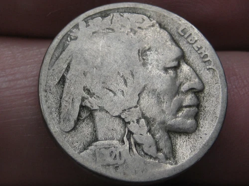 1920 D Buffalo Nickel 5 Cent Piece- Denver, Good/VG Details
