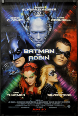 Batman und Robin 1997 Original 27X40 2/S Cast Stil Film Poster George Clooney