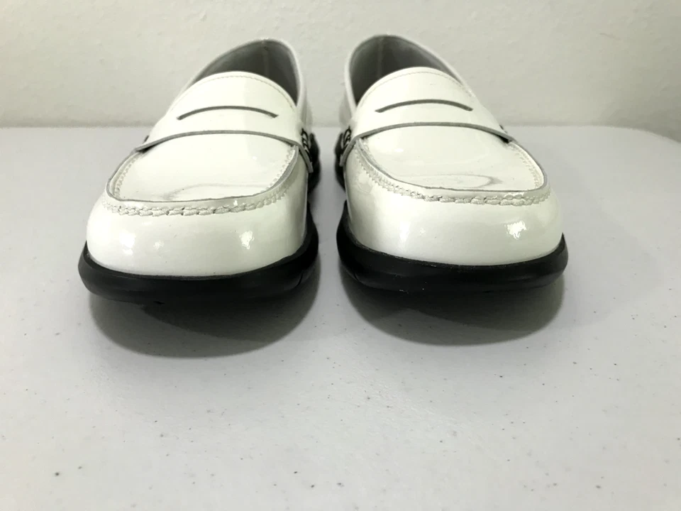 birkenstock Saitama White Patent Leather Penny Loafer Shoes Women Size 36 NARROW - Image 3 of 4