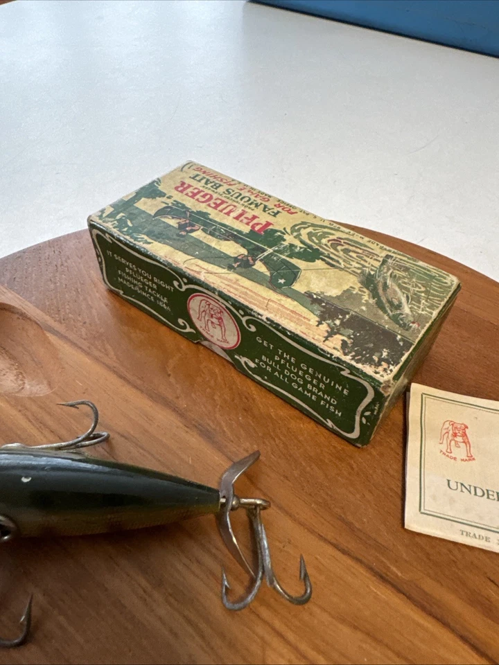 Vtg Pflueger Neverfail 3 T Chub Finish Minnow Box/Manual - Image 4 of 4