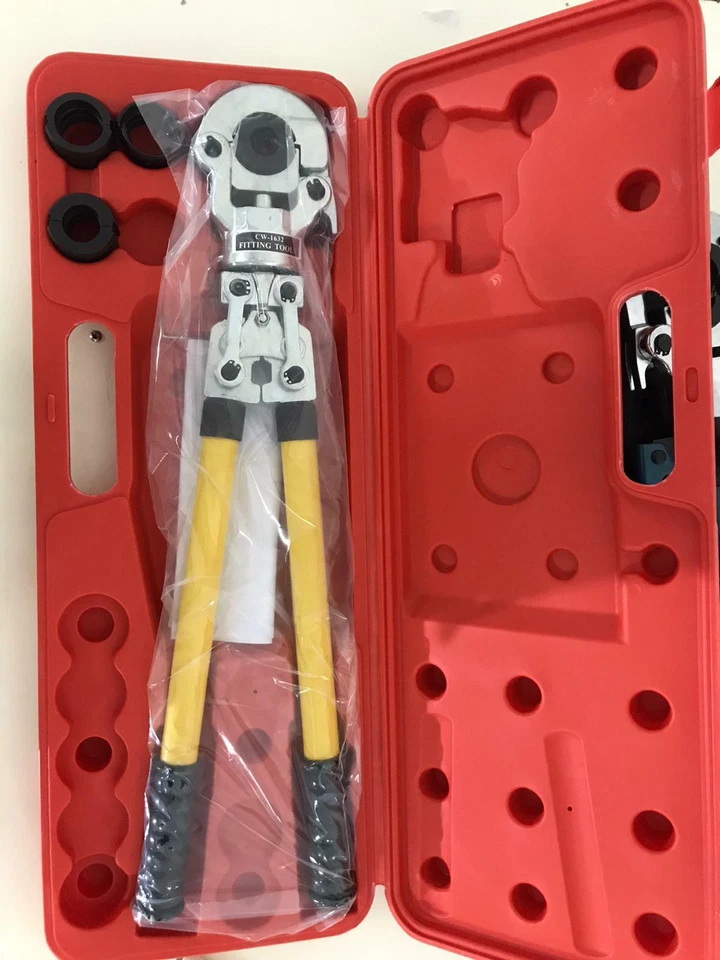 Pressatrice manuale per raccordi tubo multistrato Pex th 16 20 26 32 con valigia - Immagine 2 di 4