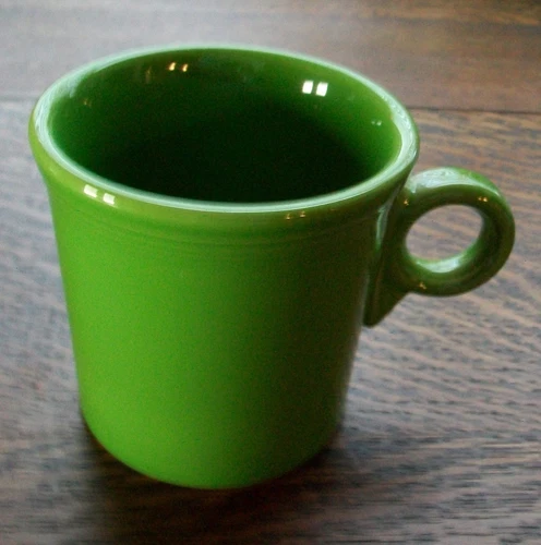 Homer Laughlin Green FIESTA Coffee Mug Cup Fiestaware Ring Handled EC