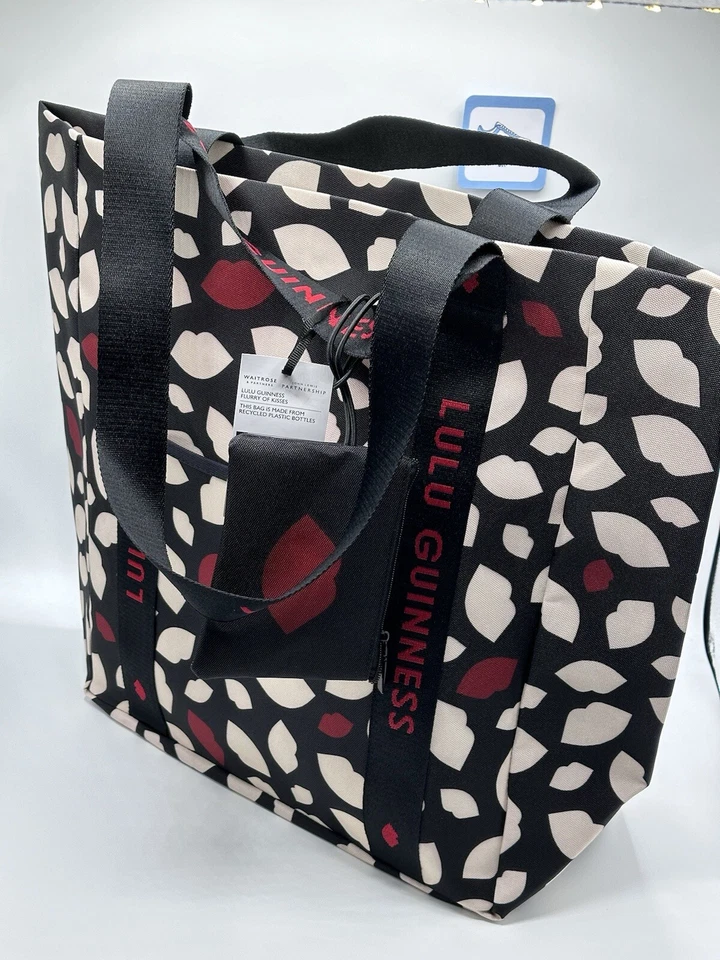 NEW Waitrose Lulu Guinness Flurry Tote Bag Lips V3.0 BNWT Fast Tracked 🚚