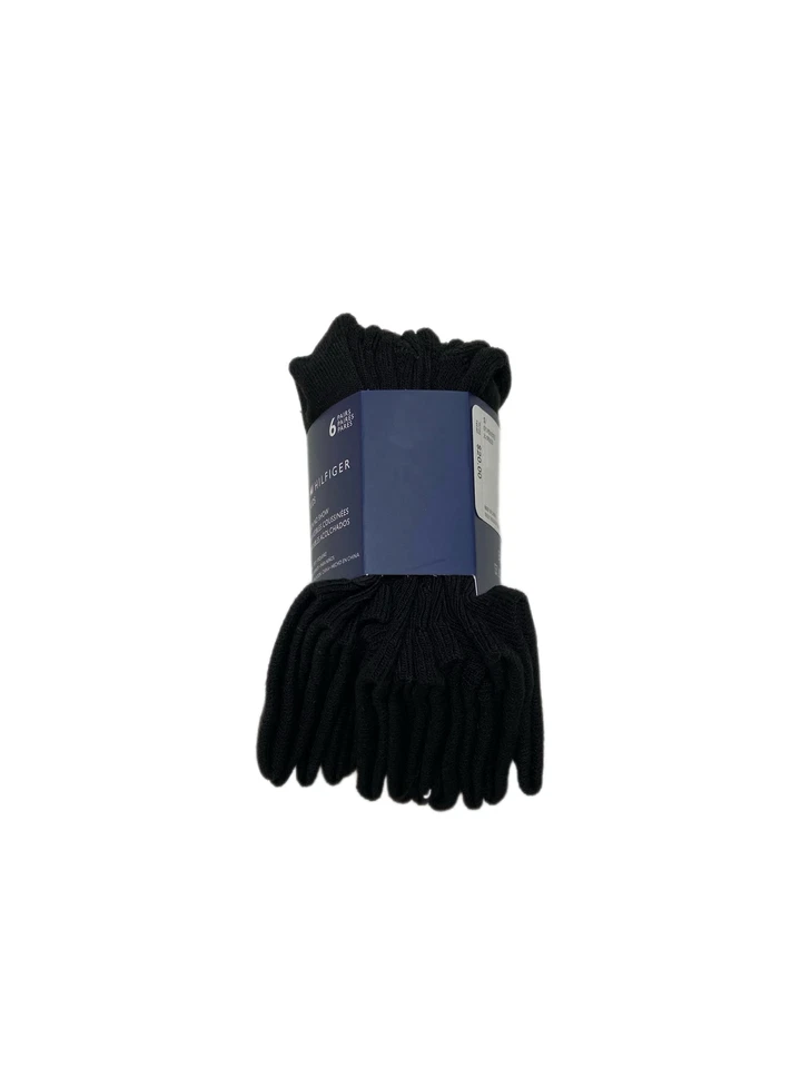 TOMMY HILFIGER Niños 6 Pares Calcetines Negro Cojín Corte Extra Bajo Talla S Nuevos con Etiquetas Foto 2 de 3