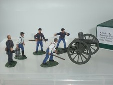 FRONTLINE AUA10 UNION ARMY ARTILLERY GATLING GUN + SOLDIER CREW METAL FIGURE SET