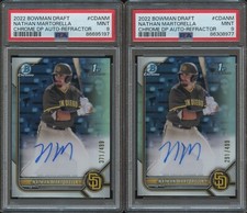 PSA 9 2022 1st BOWMAN DRAFT CHROME AUTO REFRACTOR NATHAN MARTORELLA RC CDANM/499