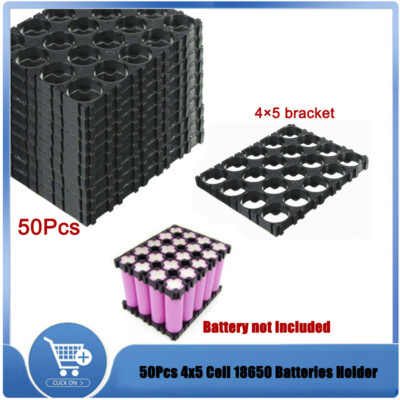 50Pcs 4x5 Cell 18650 Batteries Holder Spacer Radiating Shell Plastic Bracket ADE