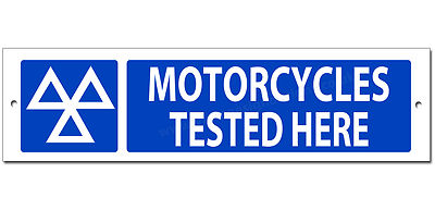M.O.T MOTORCYCLES TESTED HERE METAL SIGN.MOT TESTING SIGN,GARAGE SIGN ...