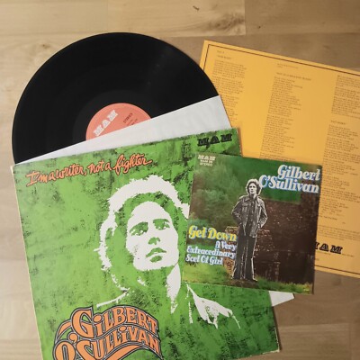 GILBERT O'SULLIVAN VINYL LP +7'' GET DOWN Writer not a Fighter  73 Pop Rock 70 60