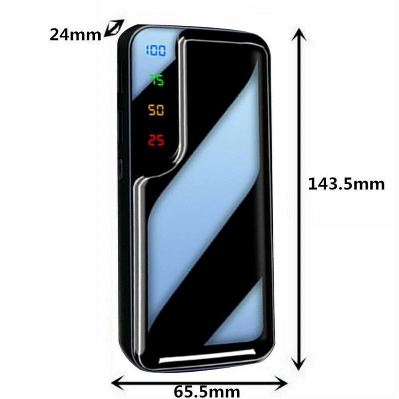 Banco de alimentación 9000000mAh 2 USB de respaldo externo cargador de batería paquete para teléfono celular Foto 2 de 4