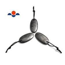 Natural Shungite Oval Shape Size 30x60mm 40x80mm Sold Per Piece