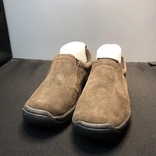 LN W's US7 Euro-Tec BROWN SLIP ON LOW TOP SNEAKERS CASUAL HIKING LOAFERS SHOES