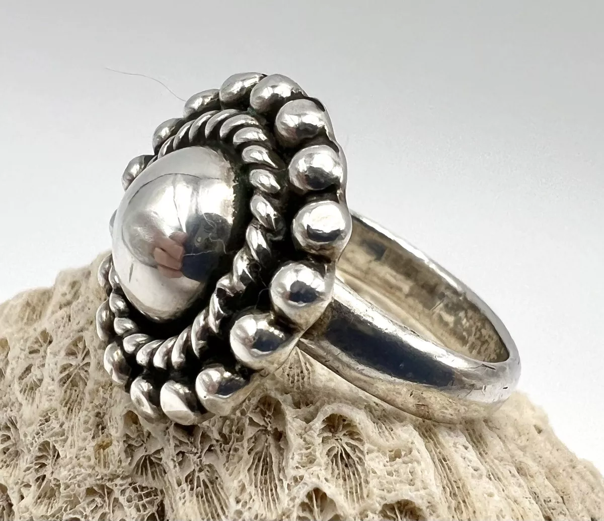Vintage Retro MWS Mexico Sterling Silver 925 Ring Size 9.25