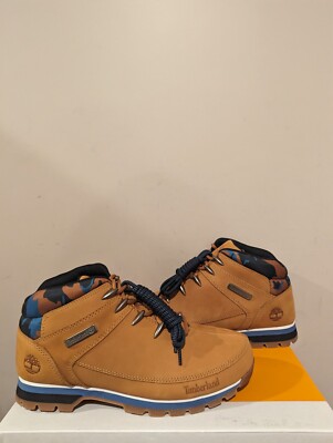 New Timberland Men's Euro Sprint Mid Hiker  Nubuck Boot Size 9  NIB