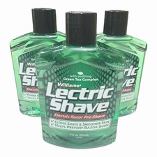 3 Pack x 7 oz each Williams Lectric Shave Original Electric Razor Pre-Shave