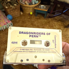 Epyx Dragonriders of Pern for Commodore 64 Cassette Tape Game (1983) image