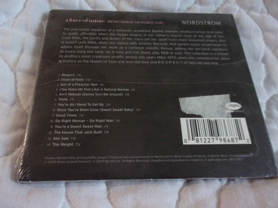 ARETHA FRANKLIN THE ATLANTIC YEARS A FORCE OF NATURE CD NEW NORDSTROM SOUL R&B - Image 2 of 4