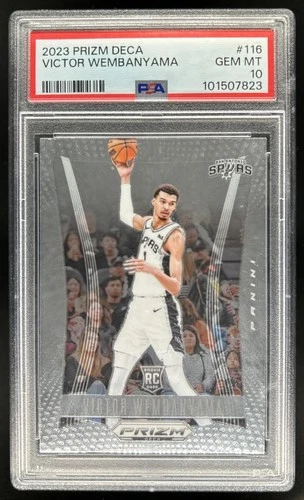 2023-24 Panini Prizm Deca Victor Wembanyama RC Rookie #116 Spurs PSA 10 GEM MINT