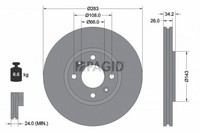2X Bremsscheibe Pagid 50365NC FüR Opel Crossland P17 P2QO Corsa P2JO Mokka Van 1