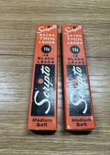 2 VTG Scripto Mechanical Pencil Extra Thin Lead F840HB Black Leads Medium Soft