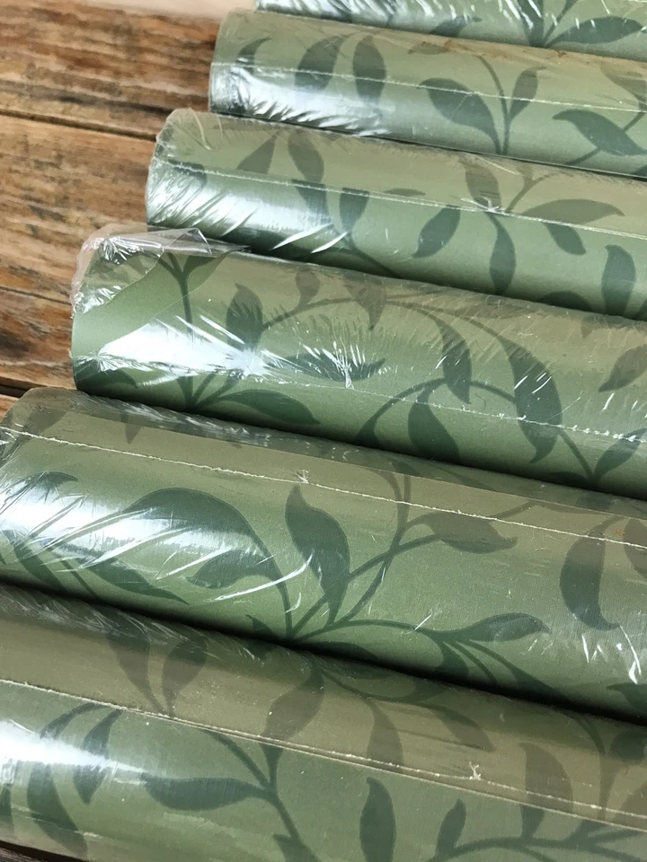 Lot of 6 Waverly Double Roll Wallpaper Prepasted 20.5"x11 yds Deadstock Green - Image 2 of 4