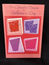 Happy Valentine's Day Cousin Greeting Card w/Envelope
